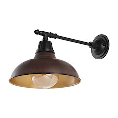 Industrial Indoor/Outdoor Iron Led Victorian Arm Outdoor Sconce