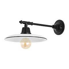 Bonner Farmhouse Industrial Indoor/Outdoor Iron Led Victorian Arm Outdoor Sconce