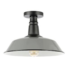 Camila Classic Industrial Indoor/Outdoor Iron Led Semi Flush Mount
