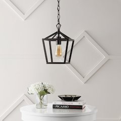 Oslin 1-Light Vintage Farmhouse Iron Chain Pagoda Led Pendant