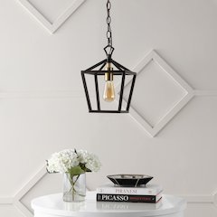 Oslin 1-Light Vintage Farmhouse Iron Chain Pagoda Led Pendant