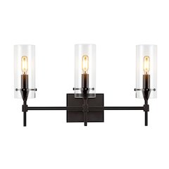Cato Bohemian Farmhouse Iron/Glass Led Vanity