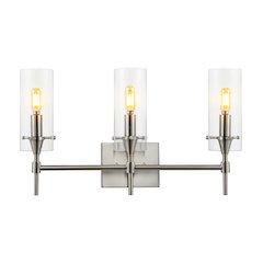 Cato Bohemian Farmhouse Iron/Glass Led Vanity
