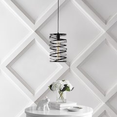 Helisa 1-Light Modern Contemporary Iron Spiral Led Pendant