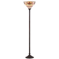 Davis Tiffany Style Torchiere Led Floor Lamp
