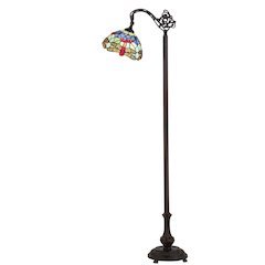 Dragonfly Tiffany Style Arched Led Floor Lamp