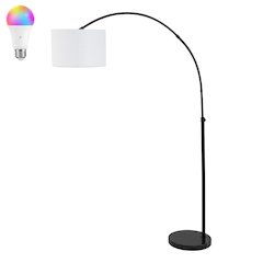 Collier Industrial Vintage Head And Height Adjustable Iron Led Arc Floor Lamp