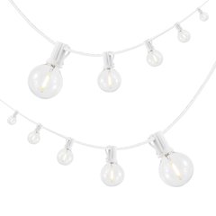 25-Light 25 ft. Rustic Incandescent G40 Bistro Globe Bulb String Lights, White