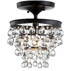 Toronto Metal/Crystal Led Flush Mount