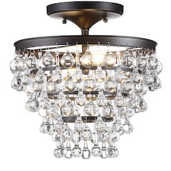 Toronto Metal/Crystal Led Flush Mount