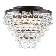 Toronto Metal/Crystal Led Flush Mount