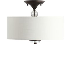 Marc Metal/Crystal Led Semi Flush Mount