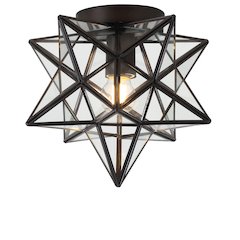 Stella Moravian Star Metal/Clear Glass Led Pendant