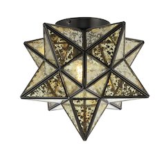 Stella Moravian Star Metal/Clear Glass Led Pendant