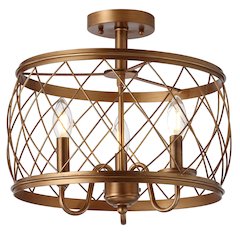 Eleanor Metal Led Semi Flush Mount Ceiling Light