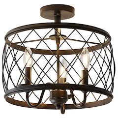 Eleanor Metal Led Semi Flush Mount Ceiling Light