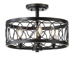 Sylvain Metal Led Semi Flush Mount