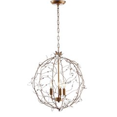 Isabelle Adjustable Metal/Glass Led Pendant