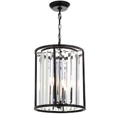 Bevin Metal/Crystal Led Pendant
