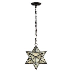 Stella Moravian Star Metal/Clear Glass Led Pendant