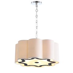 Coquille Adjustable Scalloped Shade Metal Led Pendant