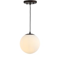 Bleecker Metal/Glass Globe Led Pendant