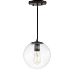 Bleecker Metal/Glass Globe Led Pendant