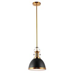 Homer Modern Industrial Iron Led Dome Pendant