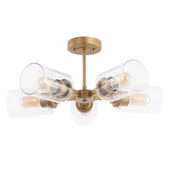 Jaymes Farmhouse Industrial Iron Cylinder Led Semi Flush Mount