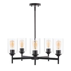 Orpheus Farmhouse Industrial Iron Cylinder Led Chandelier
