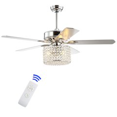 Brandy Crystal Prism Drum Led Ceiling Fan With Remote