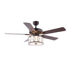 Circe Transitional Glam Drum Shade Led Ceiling Fan With Remote