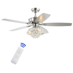 Kate Glam Crystal Drum Led Ceiling Fan With Remote
