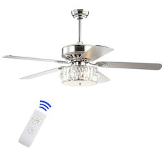 Mandy Crystal Prism Drum Led Ceiling Fan With Remote
