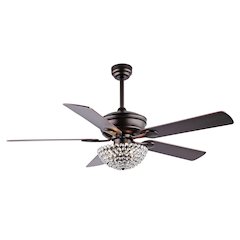 Cammy Traditional Transitional Iron Led Ceiling Fan