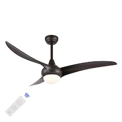Aviator Coastal Vintage Iron/Plastic Retro Swirl Integrated Led Ceiling Fan