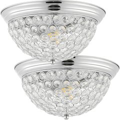 Malia Traditional Transitional Iron Led Flush Mount (Set Of 2)
