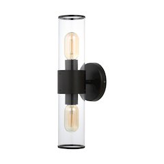 Quinn Farmhouse Industrial Iron/Acrylic Led Sconce