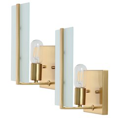Mila Modern Coastal Iron/Glass Led Sconce (Set Of 2)
