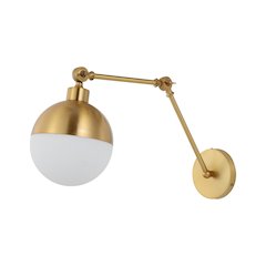 Alba Mid Century Modern Arm Adjustable Iron/Glass Led Sconce