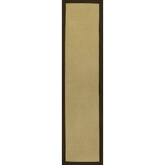 Camden Farmhouse Cottage Border Jute Natural/Brown 2 ft. x 8 ft. Runner Rug