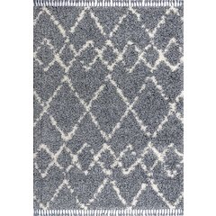 Mercer Shag Plush Tassel Moroccan Tribal Geometric Trellis Area Rug