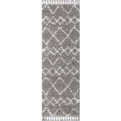 Mercer Shag Plush Tassel Moroccan Tribal Geometric Trellis Area Rug