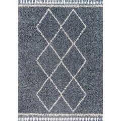 Beautiful Mercer Shag Plush Tassel Moroccan Tribal Geometric Trellis Area Rug