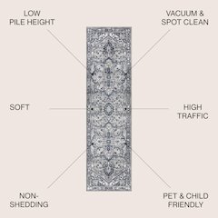 Modern Persian Vintage MedallionRunner Rug