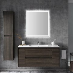 Antifog Front/Back-Lit Wall Bathroom Vanity Mirror