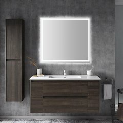 Antifog Front/Back-Lit Wall Bathroom Vanity Mirror