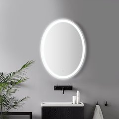 Antifog Front/Back-Lit Tri-Color Bathroom Vanity Mirror