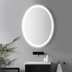 Antifog Front/Back-Lit Tri-Color Bathroom Vanity Mirror