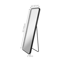 Metal Framed Antifog Front-Lit Tri-Color Wall Or Floor Full-Length Mirror